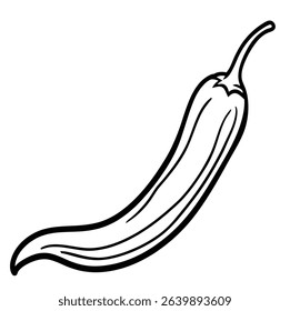 Chili Vector on White Background