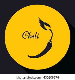 Chili. Vector - chili pepper symbol.