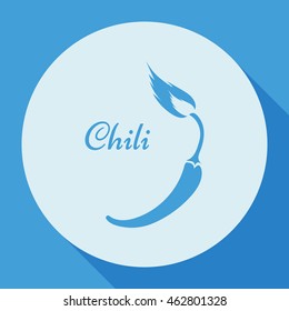 Chili. Vector - chili pepper symbol.