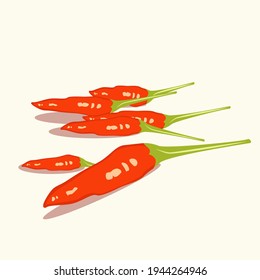 chile. vector chile. picante. ingredientes