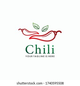 Chili vegetables logo concept design template, farm nature food logo template