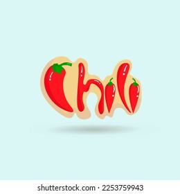 chilies form a lettering pattern eps 10