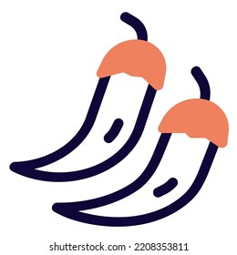 Chilies widely used as a spice in fooding