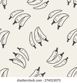 chilis doodle seamless pattern background