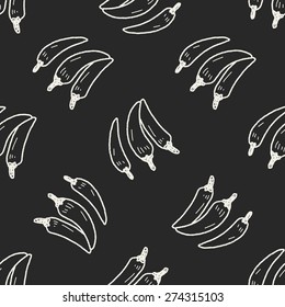 chilis doodle seamless pattern background