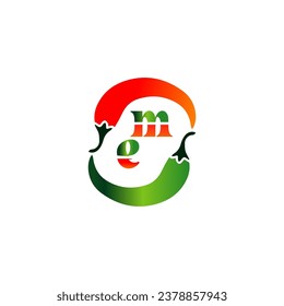 Chili's logo and symbol, Red and green Chili Logo, letter logo for your company.