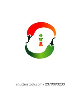 Chili's logo and symbol, Red and green Chili Logo, letter logo for your company.
