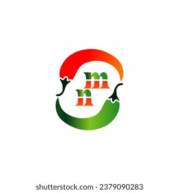 Chili's logo and symbol, Red and green Chili Logo, letter logo for your company.