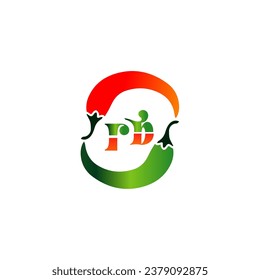 Chili's logo and symbol, Red and green Chili Logo, letter logo for your company.