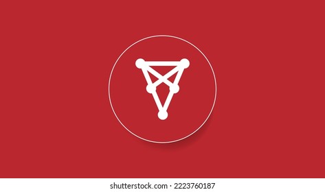 Chiliz, CHZ token cryptocurrency logo on isolated background with copy space. 3d vector illustration of Chiliz, CHZ token banner design concept.
