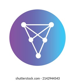 Chiliz Cryptocurrency token icon. CHZ token symbol. Cryptocurrency vector icon. Flat Vector illustration - Vector