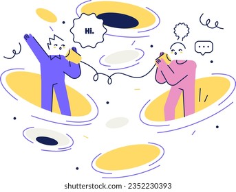 Chill Call with friend illustration