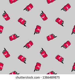 CHILL CANS SEAMLESS PATTERN COLOR GREY BACKGROUND