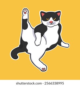 Chill Cat Meme Sticker T-shirt Vector Cute Illustration