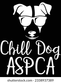 Chill dog ASPCA EPS file for cutting machine. You can edit and print this vector art with EPS editor.