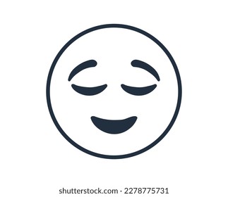 Chill Emoji Face Vector Illustration for Relaxation and Meditation
