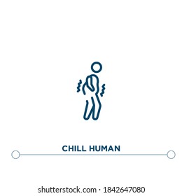 chill human outline vector icon. simple element illustration. chill human outline icon from editable feelings concept. can be used for web and mobile
