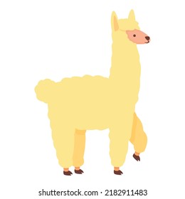 Chill lama icon cartoon vector. Cute animal. Baby print