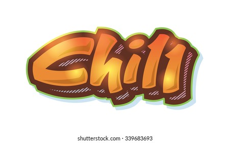 Chill lettering text title lettering