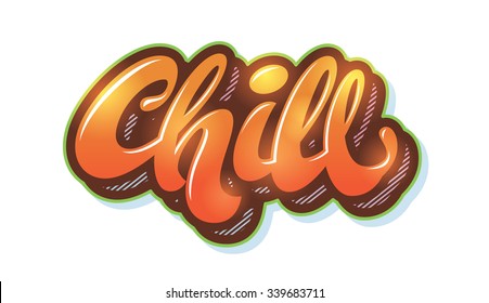 Chill lettering text title lettering