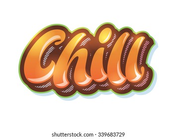 Chill lettering text title lettering