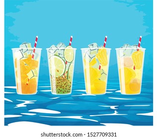 Chill mix drinks on wave 
