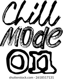 Chill Mode On Typography T-shirt Design, Beach T-shirt Design, summer retro boho design, Vintage Distressed, vector file, silhouette file, typewriter
