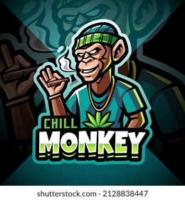 Chill Monkey Esport Mascot Logo Design