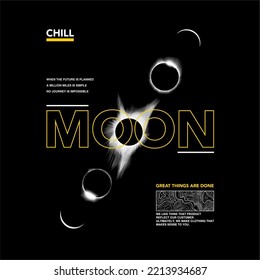 chill moon simple vintage fashion