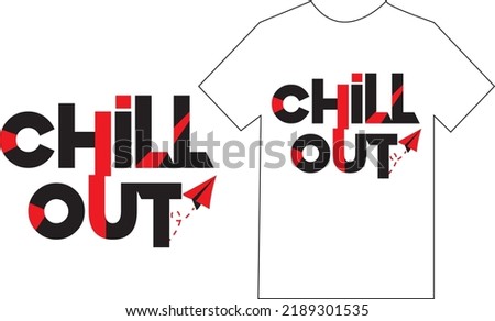 Chill out  logo calligraphy. typography design. Hand written type. Simple vector sign. Vector illustration.