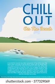 chill out on the beach poster 