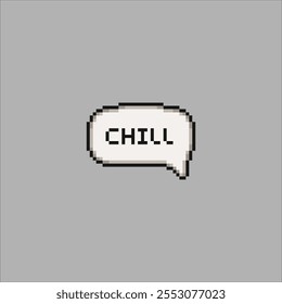 Chill, pixel art dialog cloud