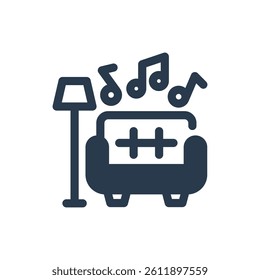 Chill Playlist for Audio Streaming Vector Icon