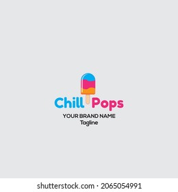 Chill pops vector logo, ice pops logo, ice cream logo