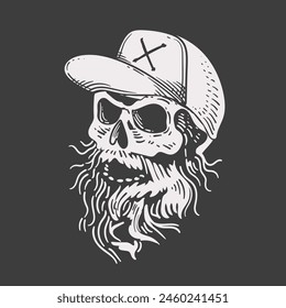 chill skull background. Vector illustration 
