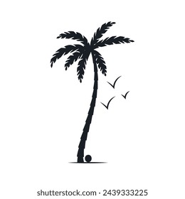Chill and solitary moment on the beach. Editable, resizable, vector illustration.
