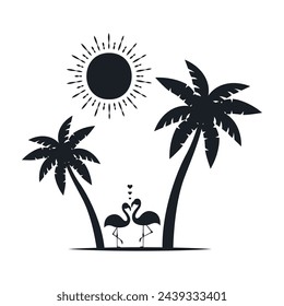Chill and solitary moment on the beach. Editable, resizable, vector illustration.

