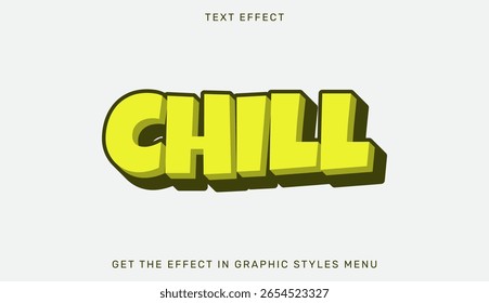 Chill text effect in 3d design