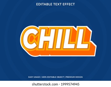 chill text effect template design with abstract style use for business brand and logo