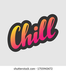 Grabado a mano del vector de chill