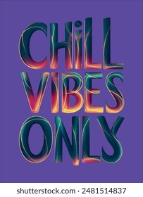 Chill vibes solo diseño de Vector de arte, tipografía de eslogan de verano Diseño gráfico.