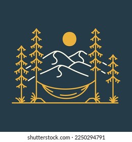 Chill in the Wild Monoline Design for Apparel