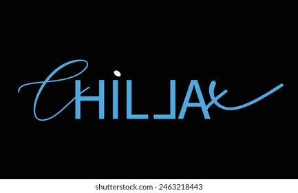 Chillax typography poster vector design. isolated on black. 