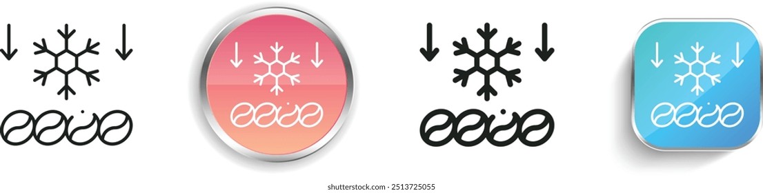 chilled icon. Thin Linear, Regular and Button Style Design Isolated On White Background