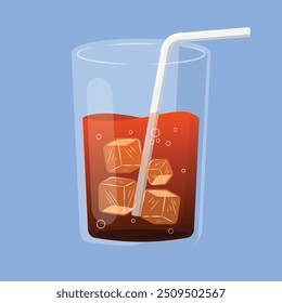 Chilled Soda Icy Refreshment Vector Art