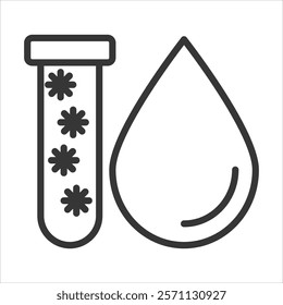 Chilled Water Icon Vector Illustration Outline