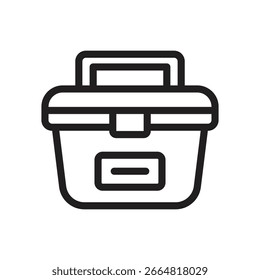 Chiller Box Vector Outline Icon. EPS 10 file 