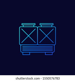 Chiller, Cooling System Line Icon