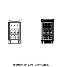 Chiller or fridge icon simple color editable