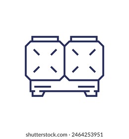 chiller icon in line style, vector